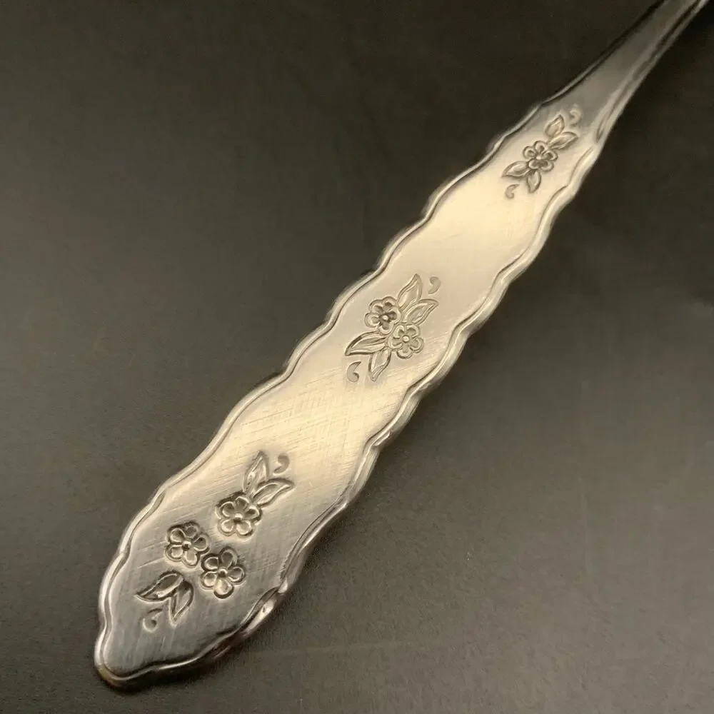 Vintage Oneida Gravy Ladle Spoon HH Distinction Deluxe Stainless  Floral Bouquet